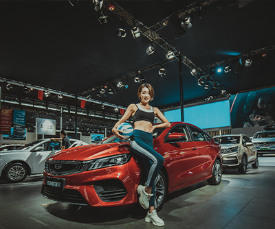 十一車(chē)展吉利展台-内展